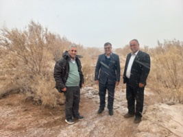 بازدید رئیس پژوهشکده حفاظت خاک و آبخیزداری کشور از ایستگاه آموزشی و تحقیقاتی پخش سیلاب بر آبخوان بیارجمند شاهرود