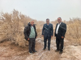 بازدید رئیس پژوهشکده حفاظت خاک و آبخیزداری کشور از ایستگاه آموزشی و تحقیقاتی پخش سیلاب بر آبخوان بیارجمند شاهرود